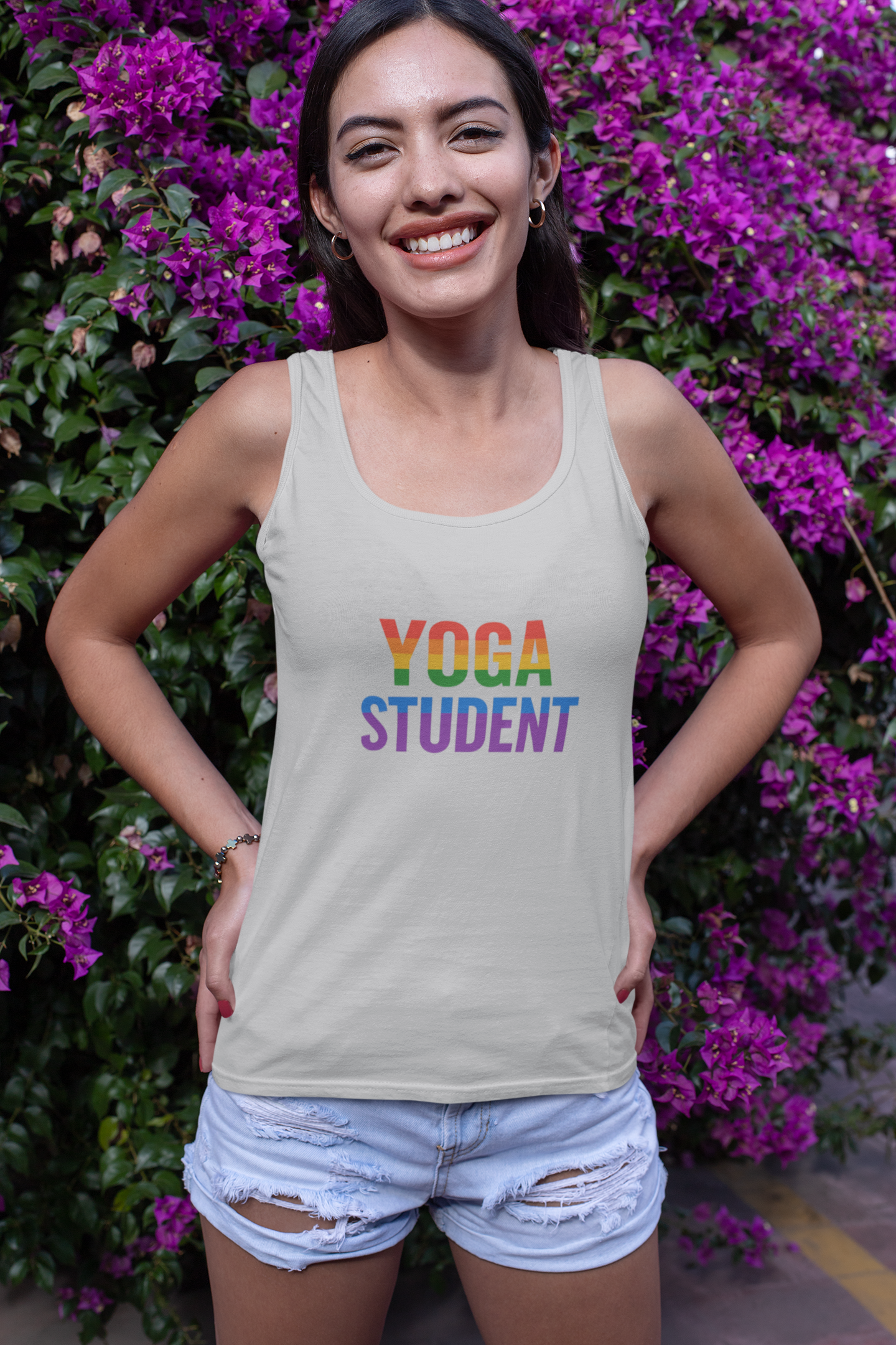 Rainbow Yoga Tank Top | Unisex Pride Fitness Tee, LGBTQ+ Apparel