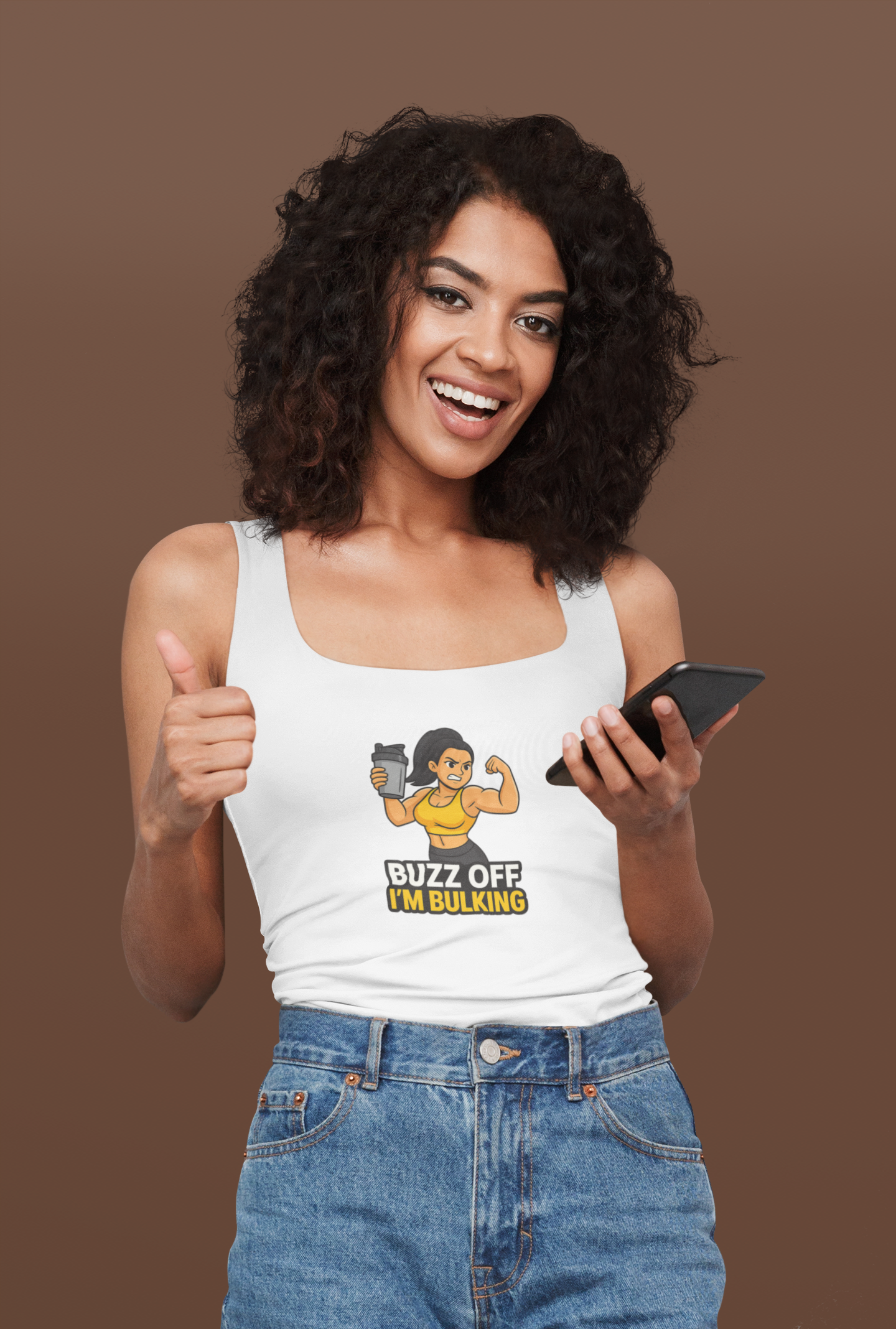 Buzz Off I'm Bulking Gym Tank Top | Funny Fitness Gift for Her, Unisex Workout Shirt