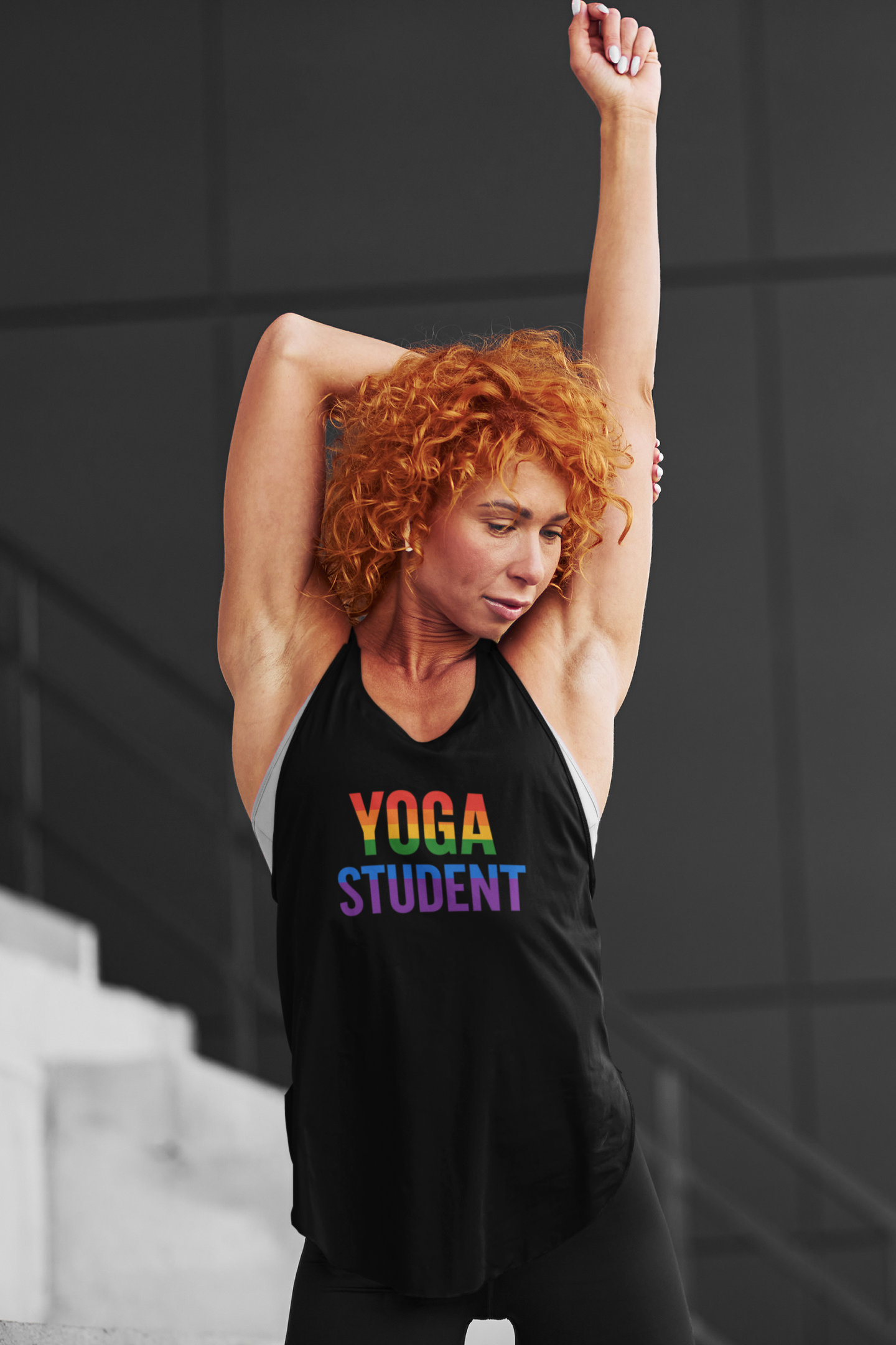 Rainbow Yoga Racerback Tank | LGBTQ+ Pride Activewear & Yoga Gift