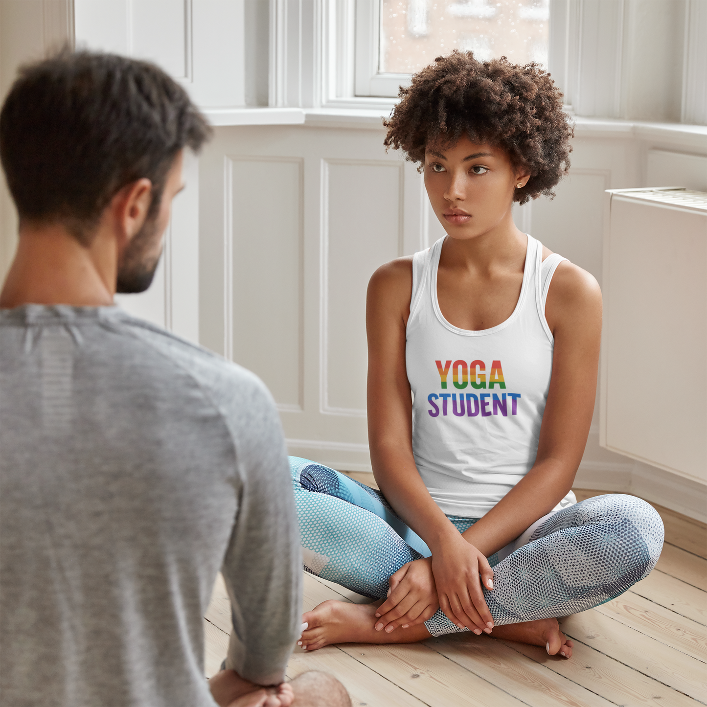 Rainbow Yoga Racerback Tank | LGBTQ+ Pride Activewear & Yoga Gift