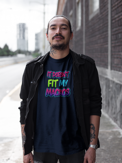 Funny 'It Doesn't Fit My Macros' Unisex Jersey Tee - Perfect for Fitness Enthusiasts