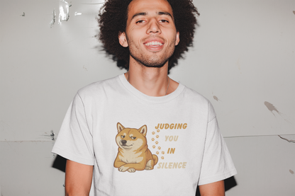 Funny Shiba Inu Judgment T-Shirt | Unisex Dog Lover & Humorous Pet Tee