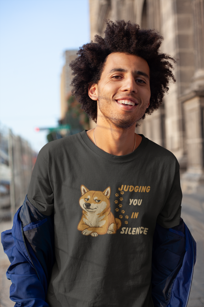 Funny Shiba Inu Judgment T-Shirt | Unisex Dog Lover & Humorous Pet Tee