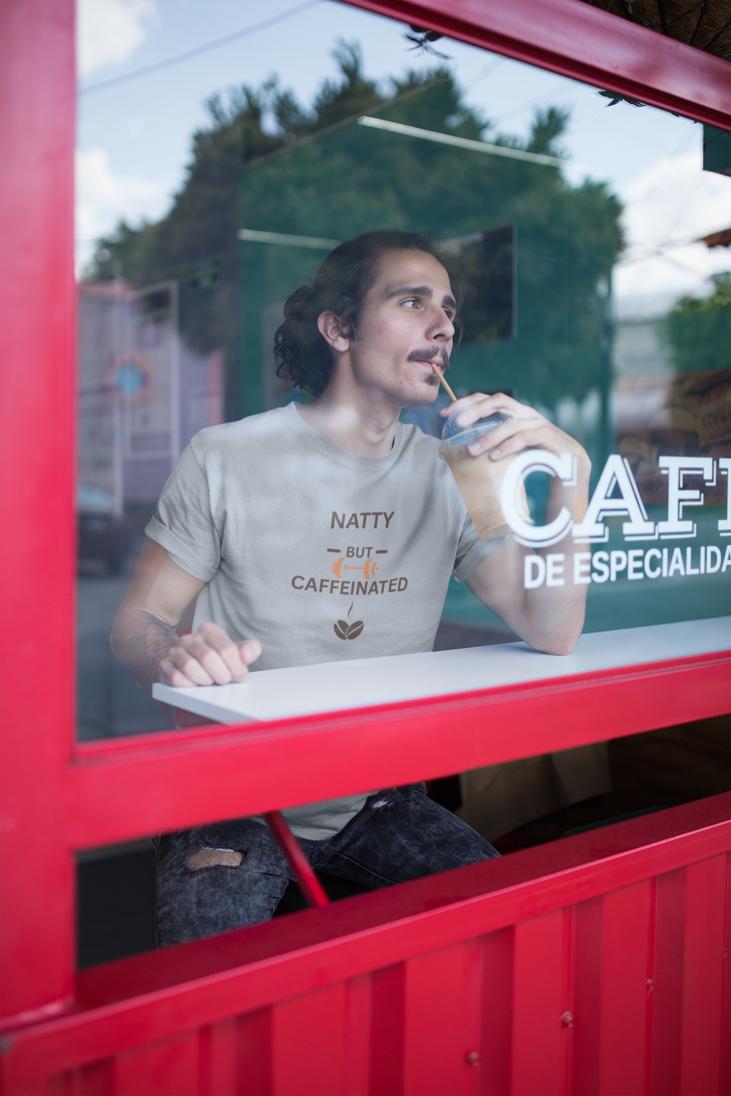 Natty But Caffeinated T-Shirt | Unisex Fitness & Coffee Lover's Tee