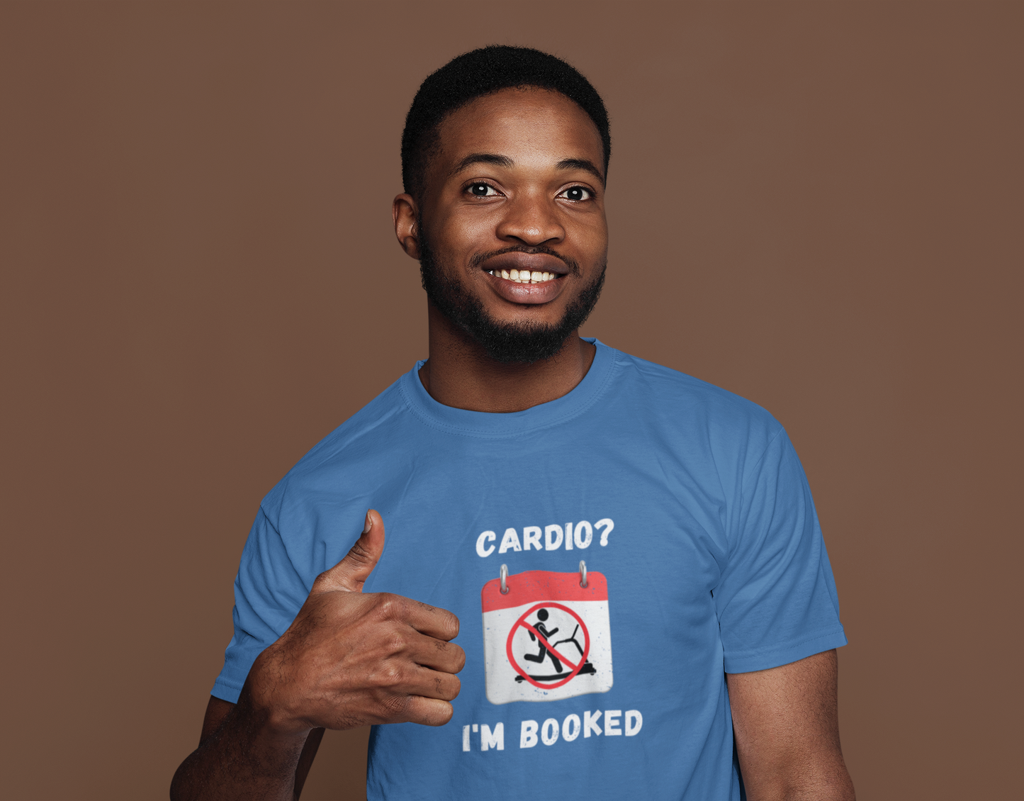 Funny Weightlifting T-Shirt: "Cardio? I'm Booked" Gym Humor Unisex Fitness Gift
