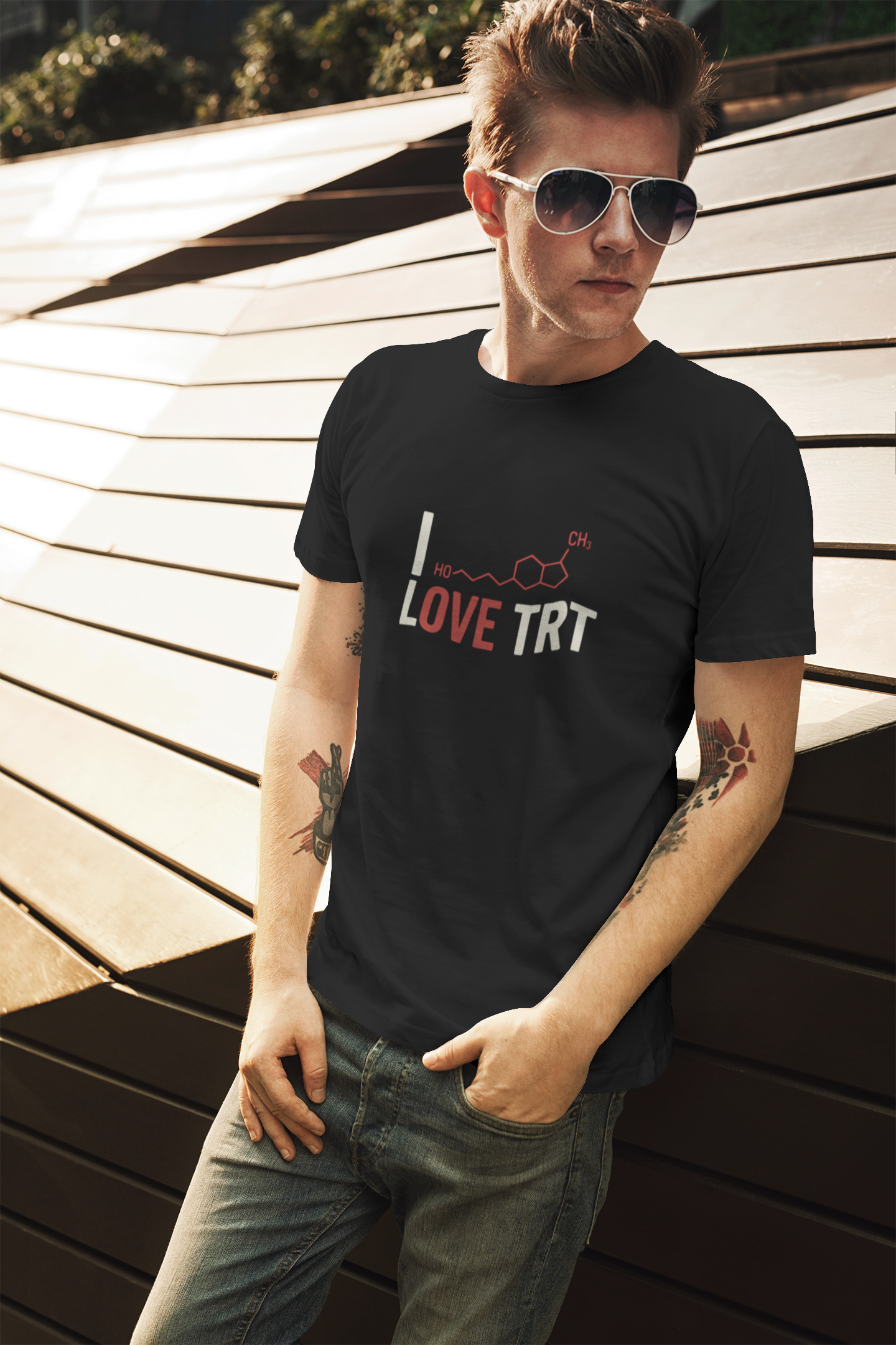 I Love TRT Unisex Heavy Cotton T-Shirt | Bodybuilding & Science Gift
