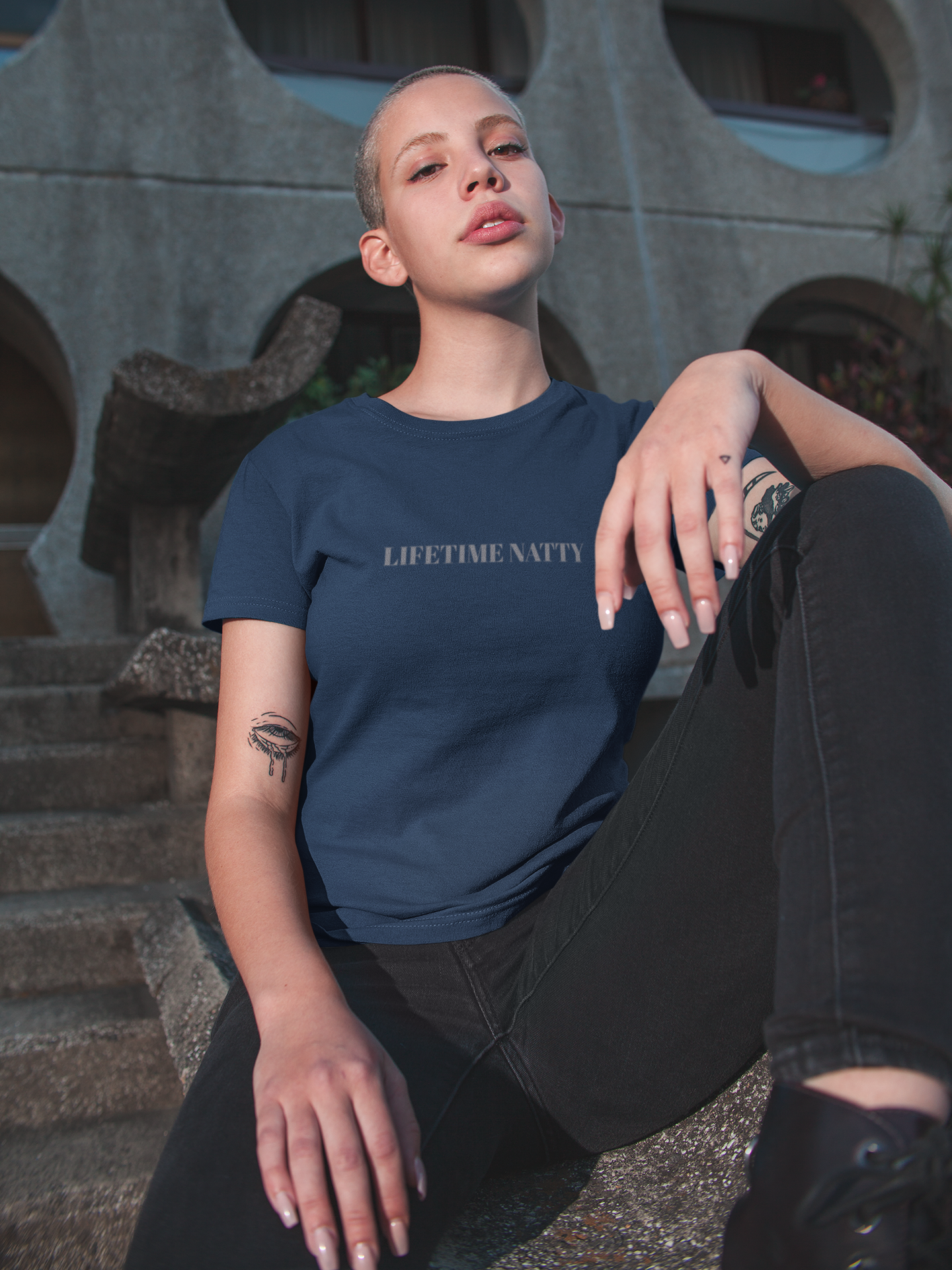 Embroidered Lifetime Nitty Minimalist Graphic Tee