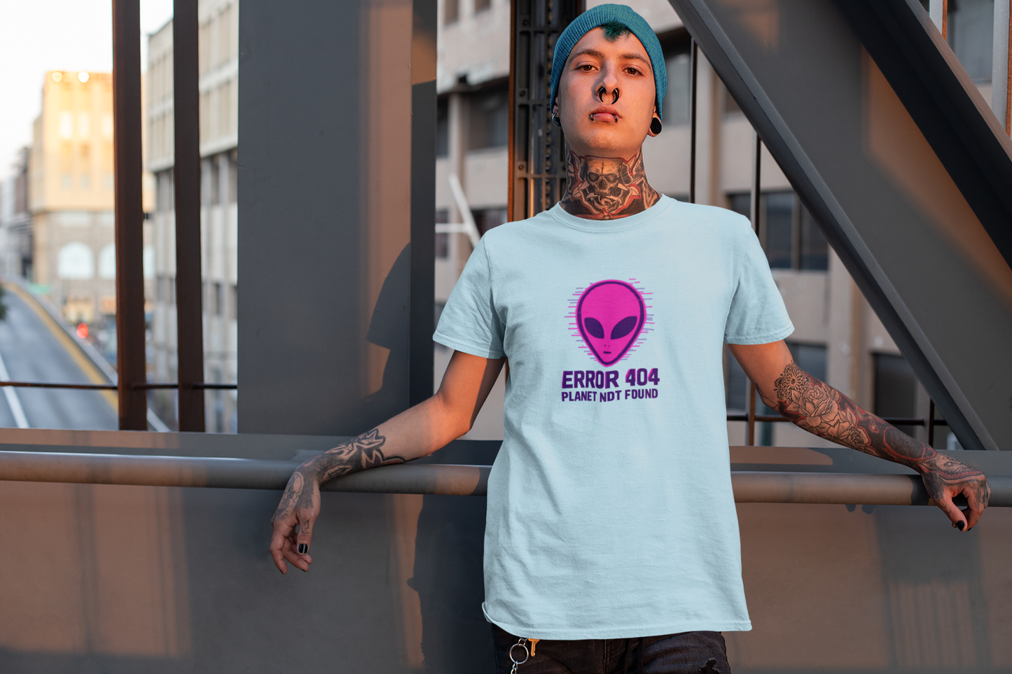 Alien Error 404 T-Shirt | Funny UFO Shirt | Retro Geek Tee | Unisex Sci-Fi Gift | Humorous Casual Apparel