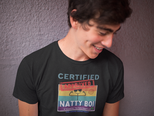 Certified Natty Boi Unisex Tee - Funny Gym Shirt for Fitness Lovers