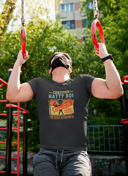 Certified Natty Boi Funny T-Shirt | Unisex Fitness & Gym Gift