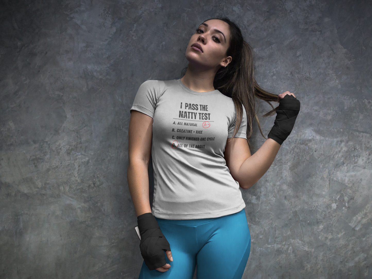 Funny Fitness Tee - Distress "I Pass The Natty Test" Unisex Jersey T-Shirt