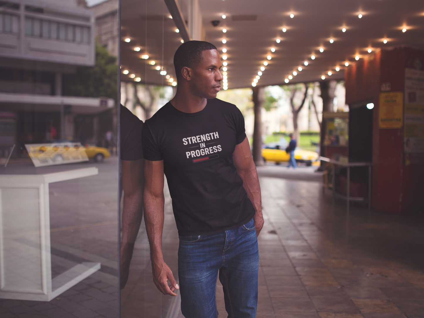 Motivational Unisex T-Shirt: "Strength in Progress" Fitness Shirt